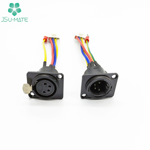 Kabel Jek daya wanita XLR <span class=keywords><strong>3</strong></span> 4 Pin dudukan Panel kustom 4 Pin kabel konektor XLR 4 Pin - Product Image 2