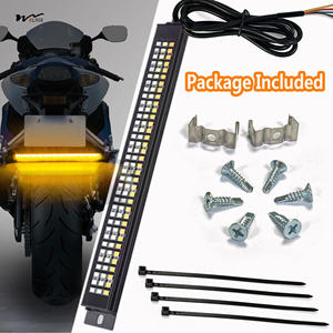 8in Blanc Ambre Rouge <span class=keywords><strong>LED</strong></span> Feux Arrière pour Motos Étanche Triple Rangée Bandes Lumineuses avec 108 <span class=keywords><strong>LED</strong></span> - Product Image 1