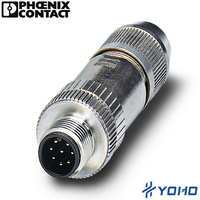 Connettore dati di contatto Phoenix SACC-M12MS-8Q SH-1543236 Ethernet CAT5 (1 Gbps) spina schermata 8 posizione dritto M12