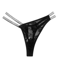 Offre Spéciale vente en gros sous-vêtements taille basse dentelle G-String fille femmes matures blanc portant des tongs