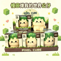 Jumbo Squishy 13cm My World MC Grass Cube, Jouet à pincer, Poupée souple, Jouet anti-stress pour adultes, Jouets Fidget