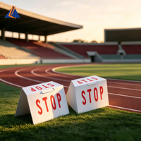 Panneau de signalisation STOP pour l'athlétisme, panneau d'avertissement autonome pour arbitres de compétition sportive
