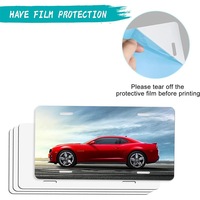 Vente chaude 6*12 flans de plaque d'immatriculation en métal plaque d'aluminium de Sublimation pour les cadres de plaque d'immatriculation de bricolage