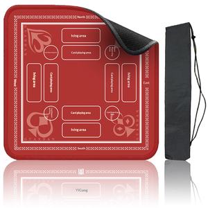 Nappe de jeu de cartes en tissu carré simple personnalisable, antidérapante, non réfléchissante, durable, avec bordure renforcée - Product Image 1