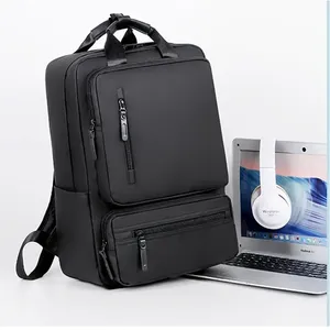 2024กระเป๋าเป้สะพายหลังสีดำทำมือดีไซน์เนอร์แฟชั่นกระเป๋าเป้หนังจระเข้ความจุขนาดใหญ่ออกแบบโลโก้ได้ตามต้องการสำหรับผู้ชาย - Product Image 2