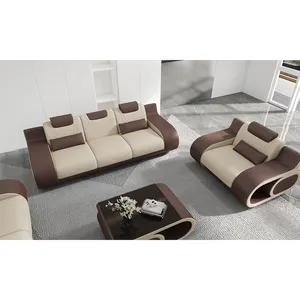 Conjunto de sofá de couro, moderno, preto, barato, seccionais, couro falso