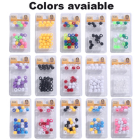 Perles colorées pour cheveux d'enfants pour tresses, dreadlocks, accessoires, perles en plastique pour cheveux, outils de bricolage pour extensions de cheveux synthétiques