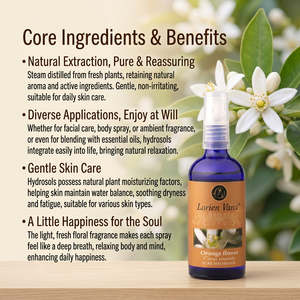 Hidrolato de Flor de Azahar Lorien Vana 100ml, Esencia Floral Pura en Spray para el Cuidado de la Piel - Product Image 2