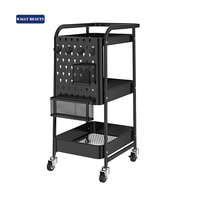 Chariot de Salon de Beauté Wallybeauty Nouveau Design à 3 Niveaux pour Pédicure, Spa et Manucure