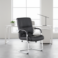 Chaise de bureau de loisirs pour fournisseur, avec structure métallique robuste et coussin moelleux, idéale pour le bureau à domicile