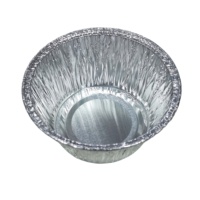 Barquette jetable en aluminium de 100 ml pour tarte aux œufs, gâteau, cuisson, ronde de 3 pouces, emballage alimentaire en aluminium