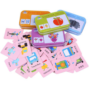Puzzle in Legno per Bambini, Scatola di Ferro Fai-da-Te, Animali, Veicoli, Cartoni Animati, Storie, Giocattoli Educativi per la Prima Infanzia - Product Image 3