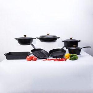 Chảo gang tráng men chống dính đ<span class=keywords><strong>a</strong></span> năng, dùng được cho súp, hầm, xào, nồi đất, bộ dụng cụ nấu ăn bằng gang, khuyến mãi nóng - Product Image 4