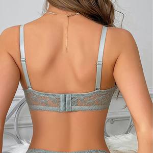 Ensemble de lingerie sexy européenne et américaine, soutien-gorge en dentelle, froncé sur le haut pour éviter le relâchement, respirant et confortable. - Product Image 5