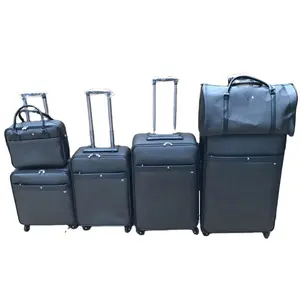 2023新款厂家高品质批发6件套聚氨酯材料旅行行李箱套装可定制皮革行李箱套装