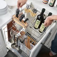 Meubles de cuisine de luxe italiens YALIG en bois foncé avec îlot en marbre noir et table à manger intégrée, mobilier de villa moderne sur mesure