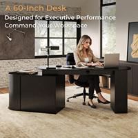 Mesa de Computadora Funcional y Versátil Oem Odm con Estantería de Dos Niveles y Unidad Lateral Adicional para Dormitorio de Estudiantes Universitarios