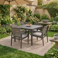 Ensemble de table et chaises de jardin en rotin pour l'extérieur, expédition immédiate