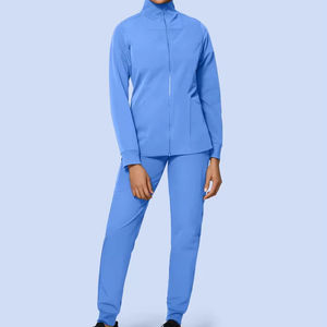 Bestexカスタムレディーススクラブユニフォームセットモイスウィッキングハイパー通気性4ウェイストレッチ合計5ポケットナースユニフォーム - Product Image 3