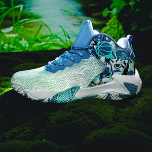 Zapatillas de baloncesto de caña alta, tallas grandes 47-48, para entrenamiento en campus, deportivas y a la moda, con cordones, zapatillas deportivas para correr - Product Image 4