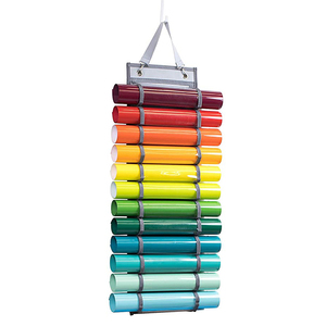 Wall Mount heat transfer Vinyl Roll Storage Rack, Craft vinyl roll holder Organizer, Wrap Organizer with 12 Compartments