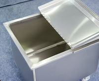 Boîte de rangement en acier inoxydable pour cuisine, avec roulettes, boîte multifonction, chariot avec couvercle, facile à nettoyer, taille personnalisée pour hôtel, restaurant