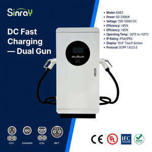 เครื่องชาร์จรถยนต์ไฟฟ้าแบบเร็ว 40/60 กิโลวัตต์ DCFast แบบสองหัวชาร์จ GBT OCPP 1.6J 4G Ethernet RFID IP54 รองรับอุณหภูมิ -30 ถึง 60 องศาเซลเซียส หน้าจอ 7 นิ้ว แบบตั้งพื้น - Product Image 6