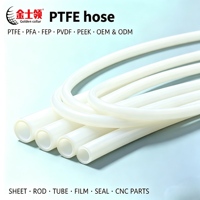 Tuyau PTFE non renforcé à intérieur lisse, résistant aux produits chimiques, pour transfert de carburant, diesel et solvants caustiques