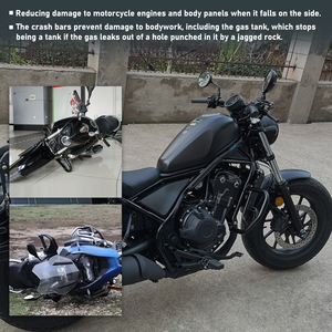 Parachoques de barra de choque de carretera para motocicleta XXUN para <span class=keywords><strong>Honda</strong></span> <span class=keywords><strong>Rebel</strong></span> <span class=keywords><strong>500</strong></span> CMX500 CM500 2017 2018 2019 2020 2021 <span class=keywords><strong>2022</strong></span> 2023 2024 - Product Image 3