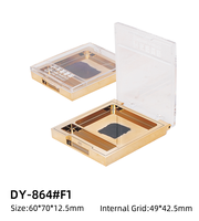 Funda de paleta de maquillaje transparente recién lanzada, funda de plástico para sombra de ojos compacta con cierre