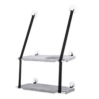 Hamac mural double niveau pour chat avec ventouses – Confort optimal pour le sommeil de votre animal – Accessoires pour animaux de compagnie