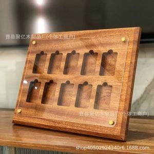 Expositor de Encendedores de Madera, Soporte de Madera Maciza con Tapa de Acrílico, Organizador de Escritorio, Estuche de Colección - Product Image 4