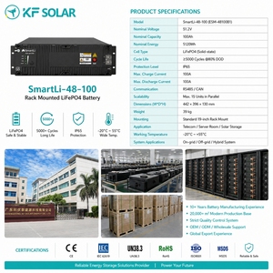 โรงงาน KFSOLAR จำหน่ายโดยตรง แบตเตอรี่ลิเธียมโซลาร์ Hua Wei ESM-48100B1 แบตเตอรี่เก็บพลังงานแสงอาทิตย์ แบตเตอรี่ลิเธียมไอออนโซลาร์ KF-S48 4 - Product Image 6