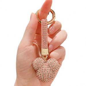 Porte-clés et pendentif de sac pour femme, motif ours en strass et cristaux multicolores, de haute qualité et tendance - Product Image 1