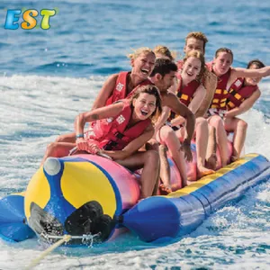 Hot bán 8 người tùy chỉnh PVC nước nổi trò chơi towable Inflatable thuyền chuối