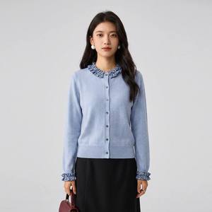 <span class=keywords><strong>Cardigan</strong></span> da Donna in Misto Lana Multicolore a Maniche Lunghe, Casual, Morbido, Traspirante e Leggero per Primavera Estate - Product Image 5