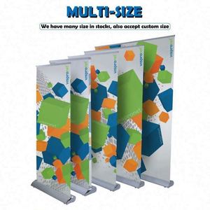 Support de bannière enroulable en aluminium - Rétractable, léger, réglable, portable, affichage publicitaire couleur haute résolution, sans outil - Product Image 2