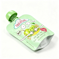 Lekvrije, matte afwerking, opstaande bodem, op maat gemaakte pouches met tuitje voor babyvoeding, fruit sap, mylar zakken (lage minimale bestelhoeveelheid)