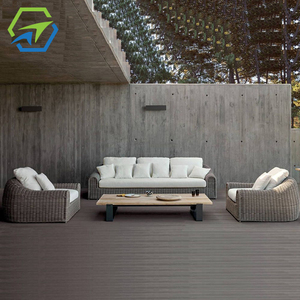 Ensemble de canapés en rotin tressé en aluminium de style japonais pour hôtel et mobilier de jardin avec salle à manger <span class=keywords><strong>sur</strong></span> la <span class=keywords><strong>terrasse</strong></span> - Product Image 2