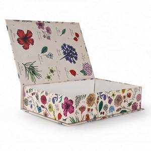 Luxury Recycled Materials Embossed Custom Size Suitcase Gift Box with Ivory <b>Board</b> and Matte Finish - Product Image 1