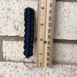 2025 mỏng màu xanh dòng sang trọng Paracord Keychain dây buộc với màu sắc tùy chỉnh Gấp thiết kế thoải mái cắm trại ngoài trời Carabiner - Product Image 6