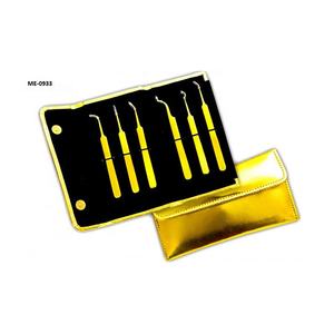 Pince à cils en acier inoxydable de haute qualité ensemble 8 pièces couleurs personnalisées ciseaux à pointe incurvée pointe en fibre disponible pochette personnalisée - Product Image 6