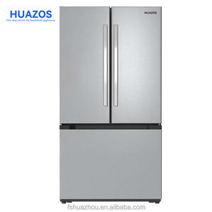 Réfrigérateur double porte côte à côte <span class=keywords><strong>LG</strong></span> OEM HUAZOS grande capacité, porte en verre <span class=keywords><strong>gris</strong></span>, refroidissement par ventilateur, Total No Frost, compresseur Inverter, UE - Product Image 1