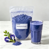 Groothandelsprijs Natuurlijk Wateroplosbaar Blauw Vlindererwtenbloem Poeder Voedingsmiddelkwaliteit Blauw Erwtenbloem Extract Fles 100%