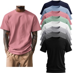Men's Big & Tall 100% Cotton Quick Dry Breathable Short Sleeve Crew Neck T-Shirts Sublimation <b>Transfer</b> Print Custom Logos - Product Image 2