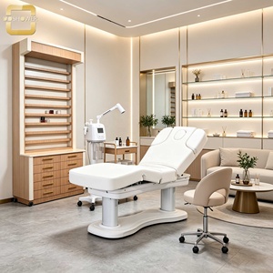 Cama de Belleza Eléctrica Blanca de Lujo con Doble Motor y Altura Ajustable para Clínica Estética y Salón de Cuidado de la Piel - Product Image 4