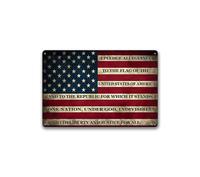Letreros Metálicos Retro Pintados con Impresión Digital, Diseño Personalizado Vintage del Día de la Independencia Americana