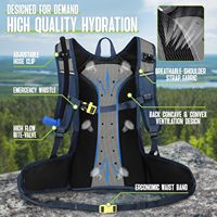 Sac à dos d'hydratation en nylon 30-40L avec cadre interne, résistant à l'eau, isolé, pour la randonnée, pour hommes et femmes