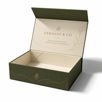Nouvelles boîtes en papier kraft magnétiques de luxe avec logo personnalisé, emballage magnétique pliable, boîtes en papier violettes