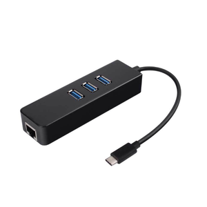 USB 3.1 Type C TO RJ45 Gigabit Ethernet <strong>LAN</strong> Adapter with USB 3.0 <strong>HUB</strong> for Desktop PC and Laptop and Notebook - Product Image 1